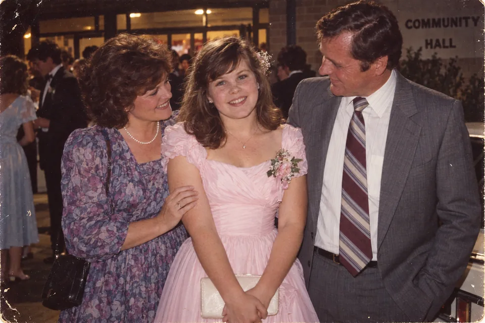 Nan and Pop were so proud of Mum that night., 1984.