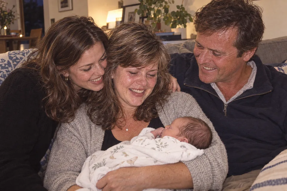 The first time Mum became Grandma. We don’t think she’s stopped smiling since., 2023.