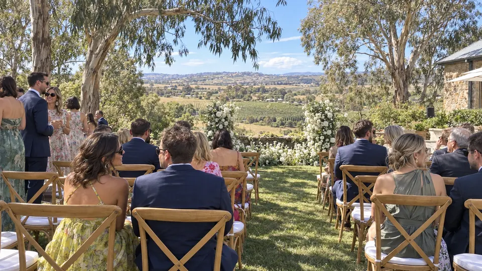 The ceremony from a guest’s seat.